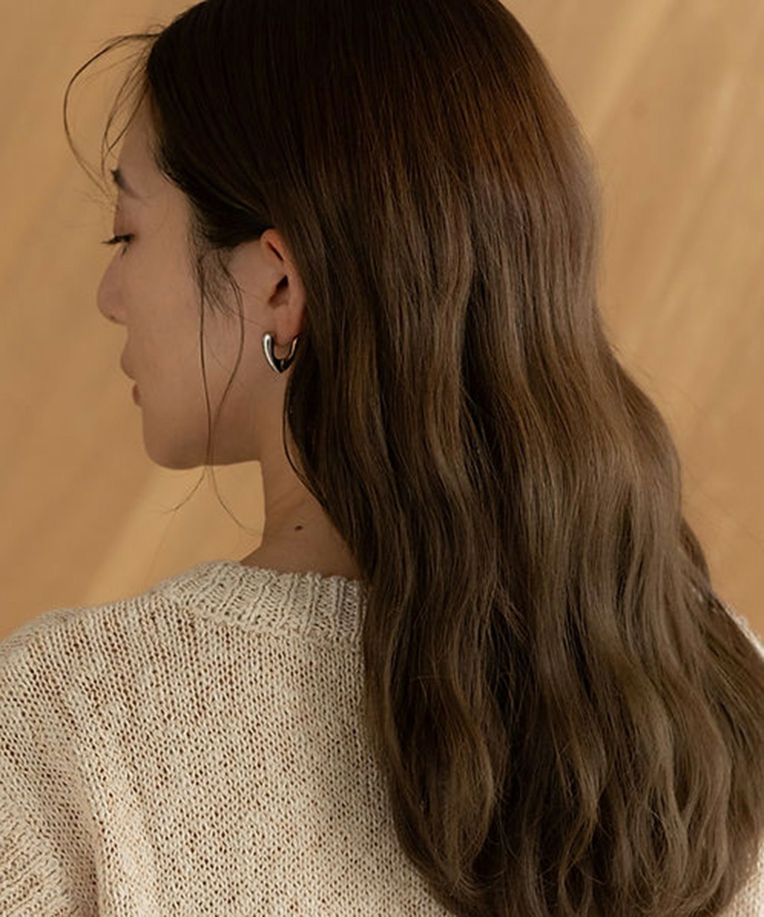 バイカラーハートフープサージカルステンレスピアス