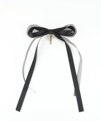 サテンオーガンジーリボンポニーフック