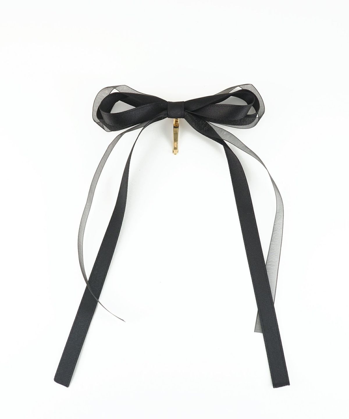 サテンオーガンジーリボンポニーフック