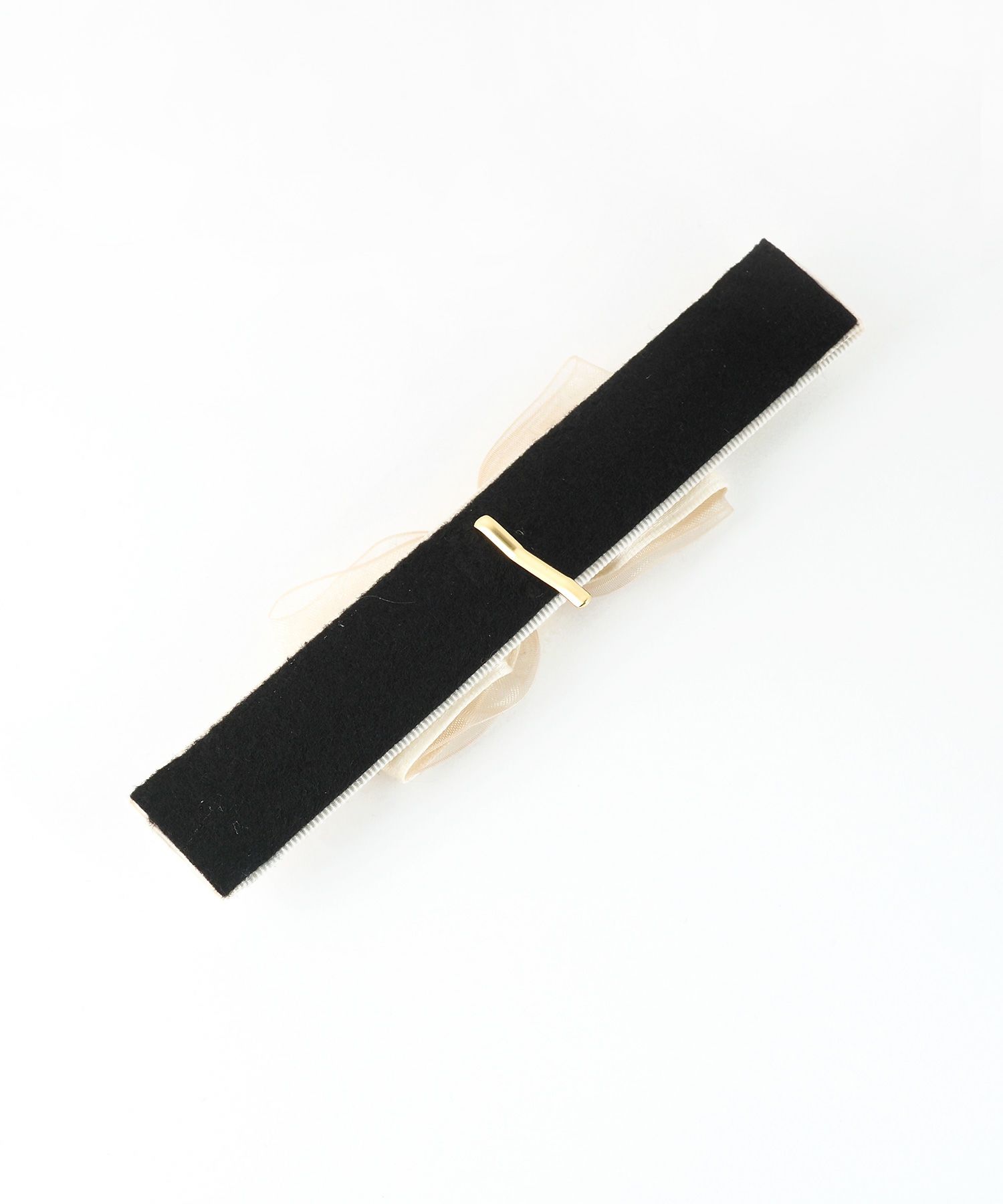 くるっとまきつくマットリボンレイヤードフック付きシュフィー