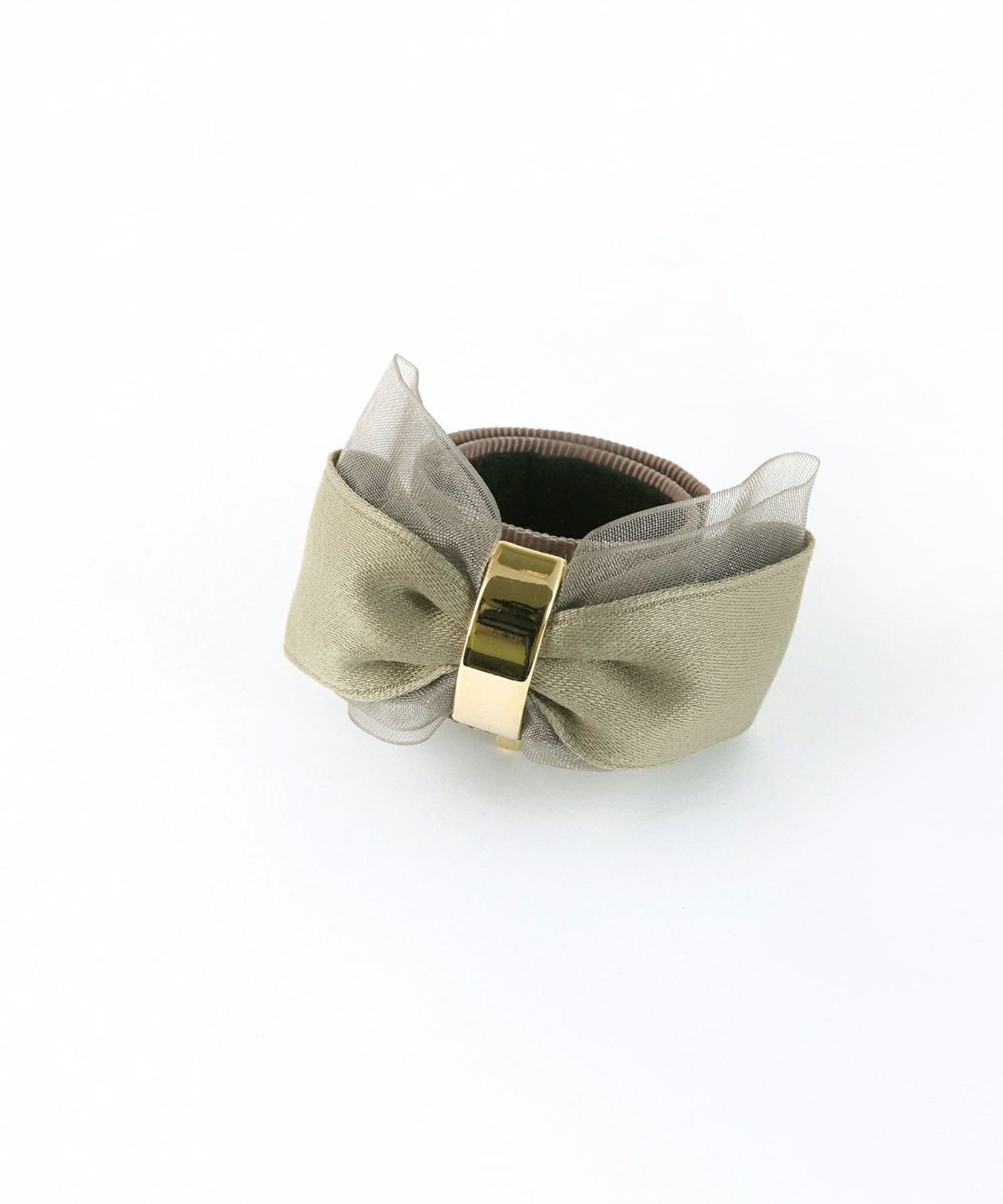 くるっとまきつくマットリボンレイヤードフック付きシュフィー