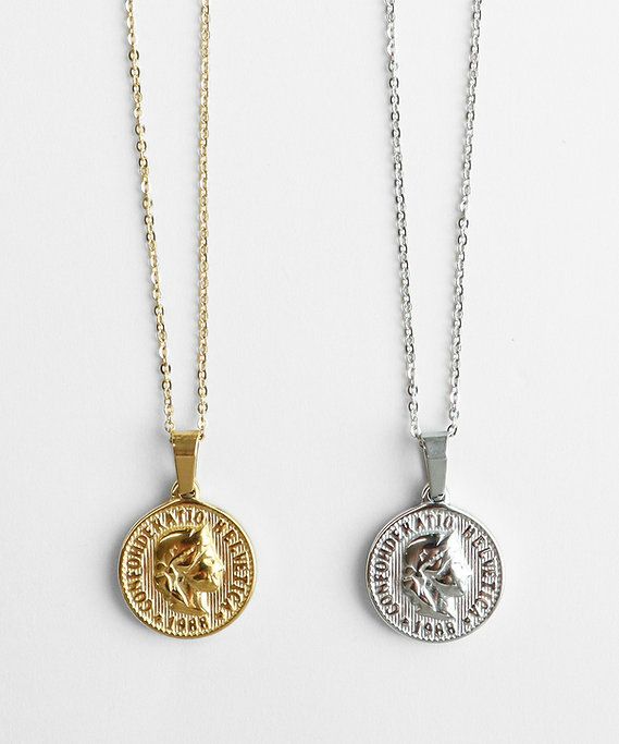 サージカルプロフィールサークルコインネックレス