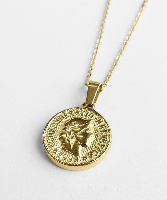 サージカルプロフィールサークルコインネックレス