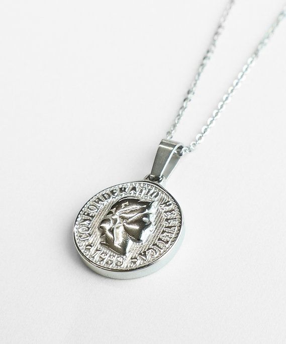 サージカルプロフィールサークルコインネックレス