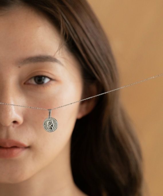 サージカルプロフィールサークルコインネックレス