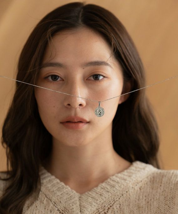 サージカルプロフィールサークルコインネックレス