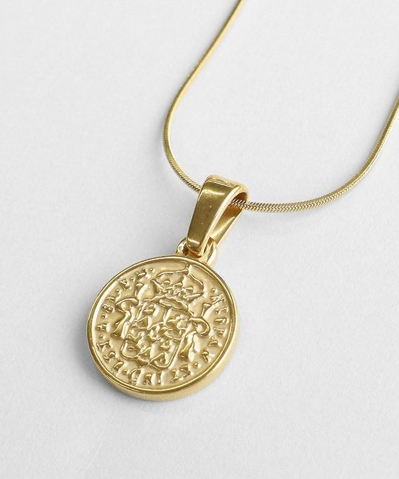 サークルコインサージカルステンレスネックレス