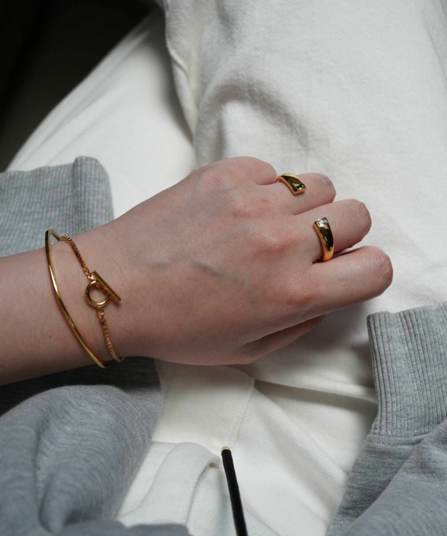 2トーンダブルリング