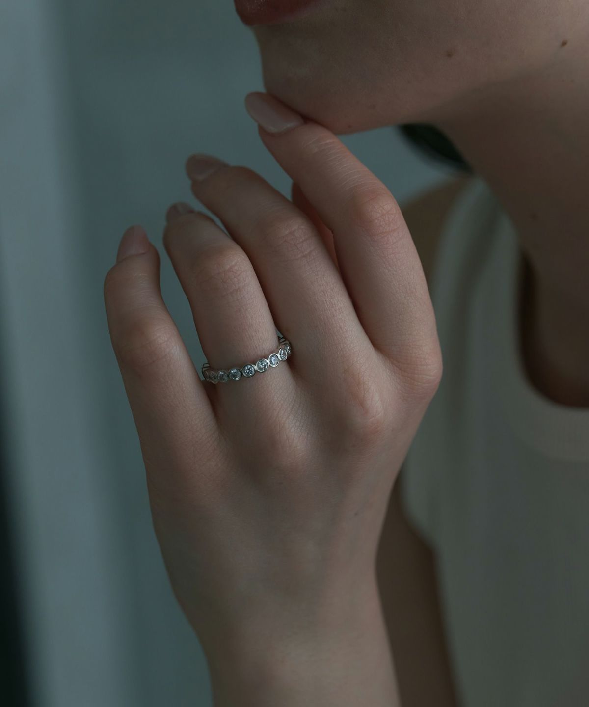 サークルストーンエタニティリング