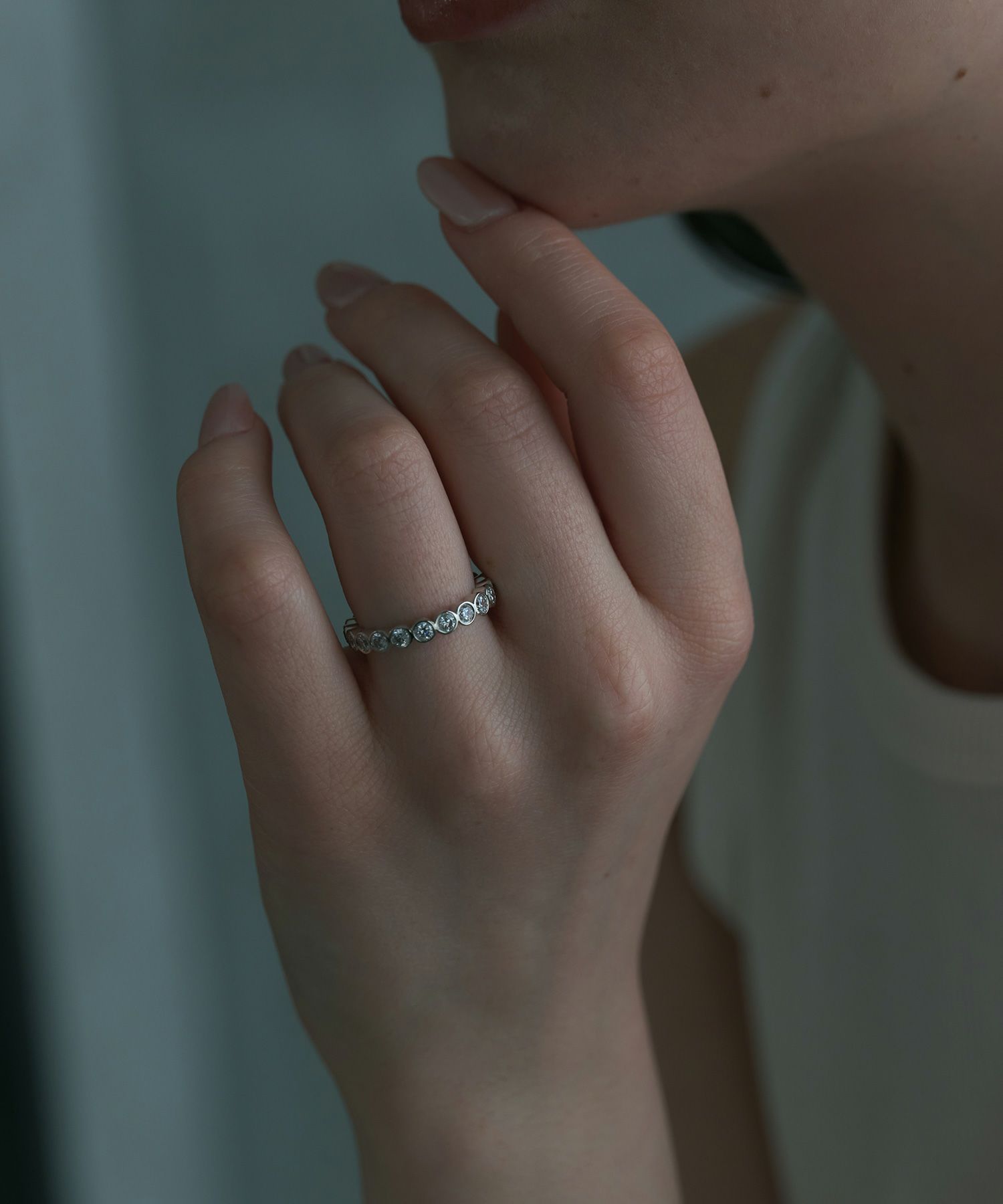 サークルストーンエタニティリング