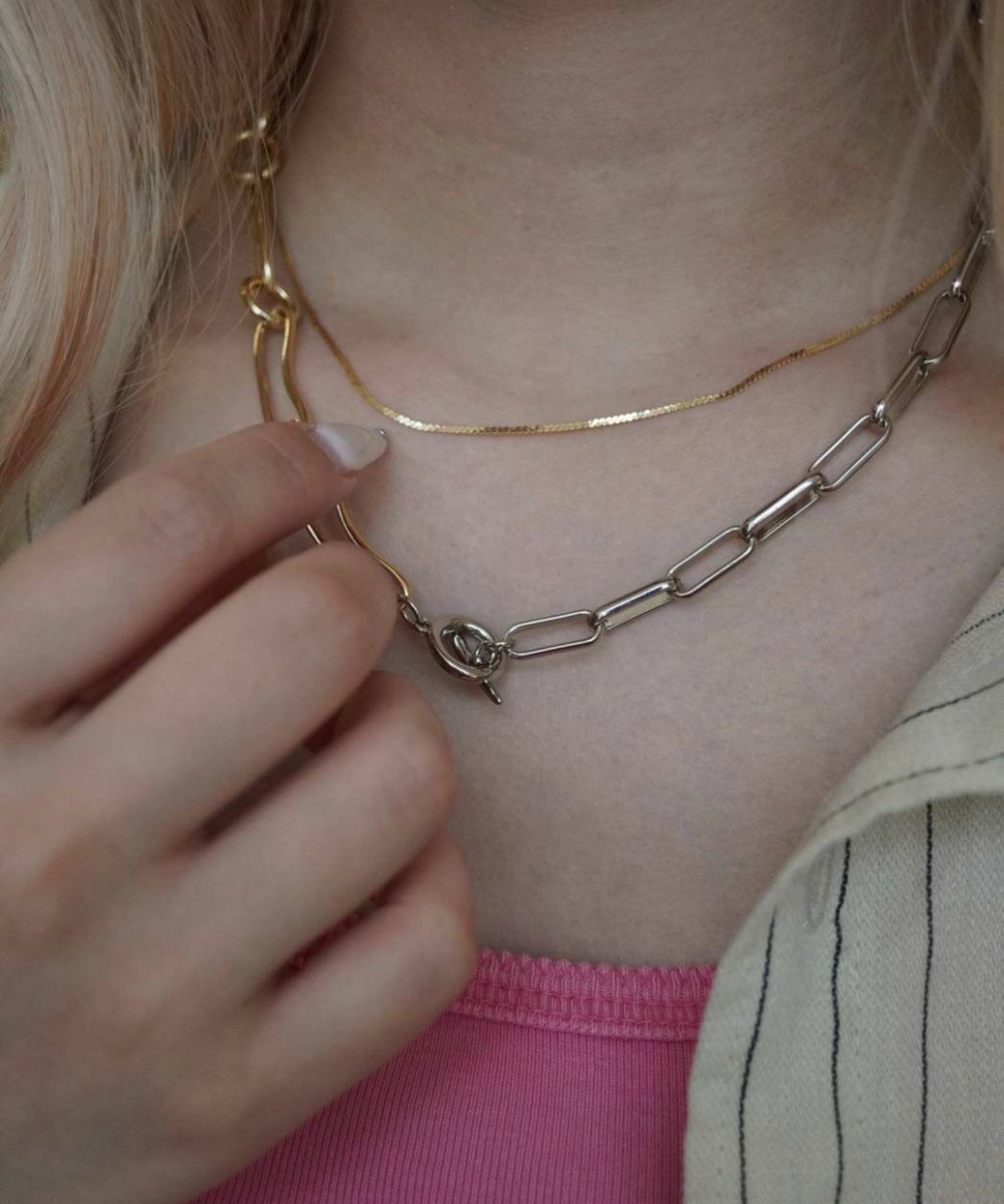 2パターンチェーンネックレス【MUK lucenzio】