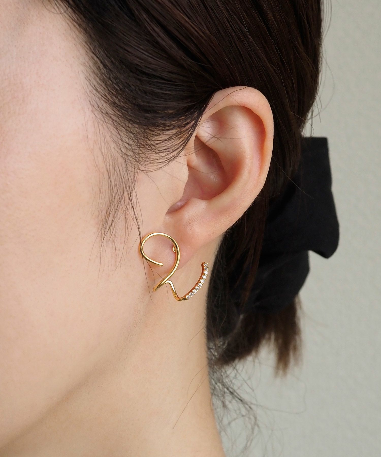 リニアキュービックチタンポストピアス