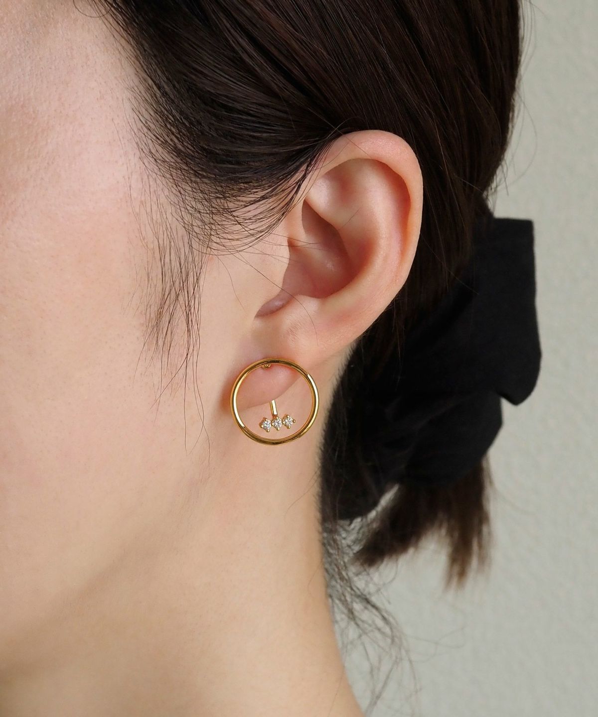 バックキャッチラウンドチタンポストピアス