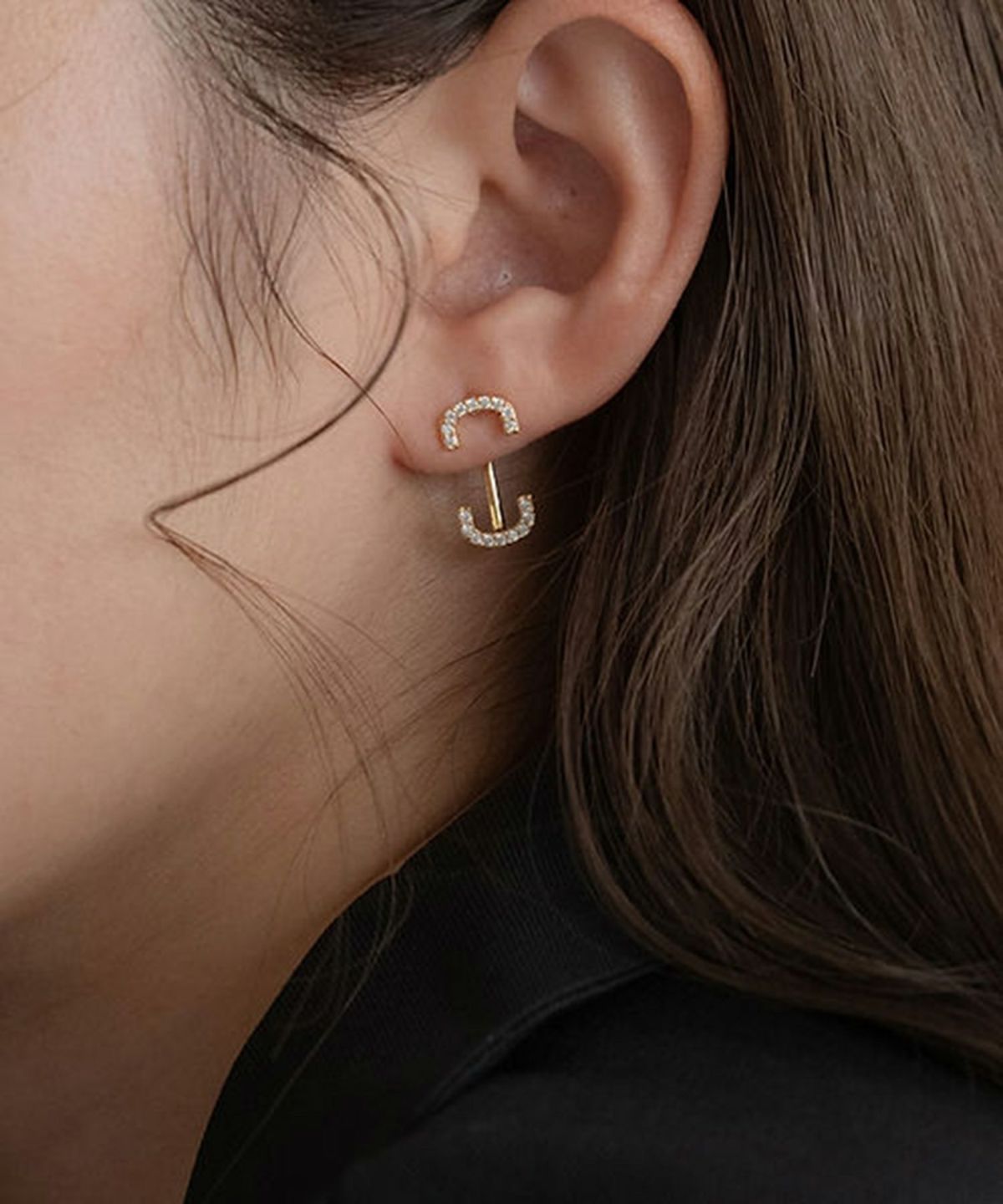 バックキャッチカーブチタンポストピアス