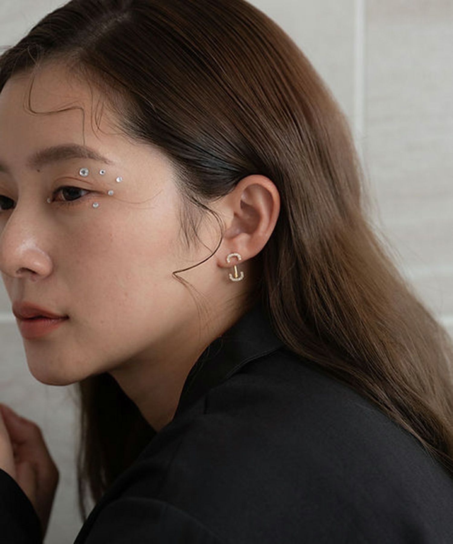 バックキャッチカーブチタンポストピアス