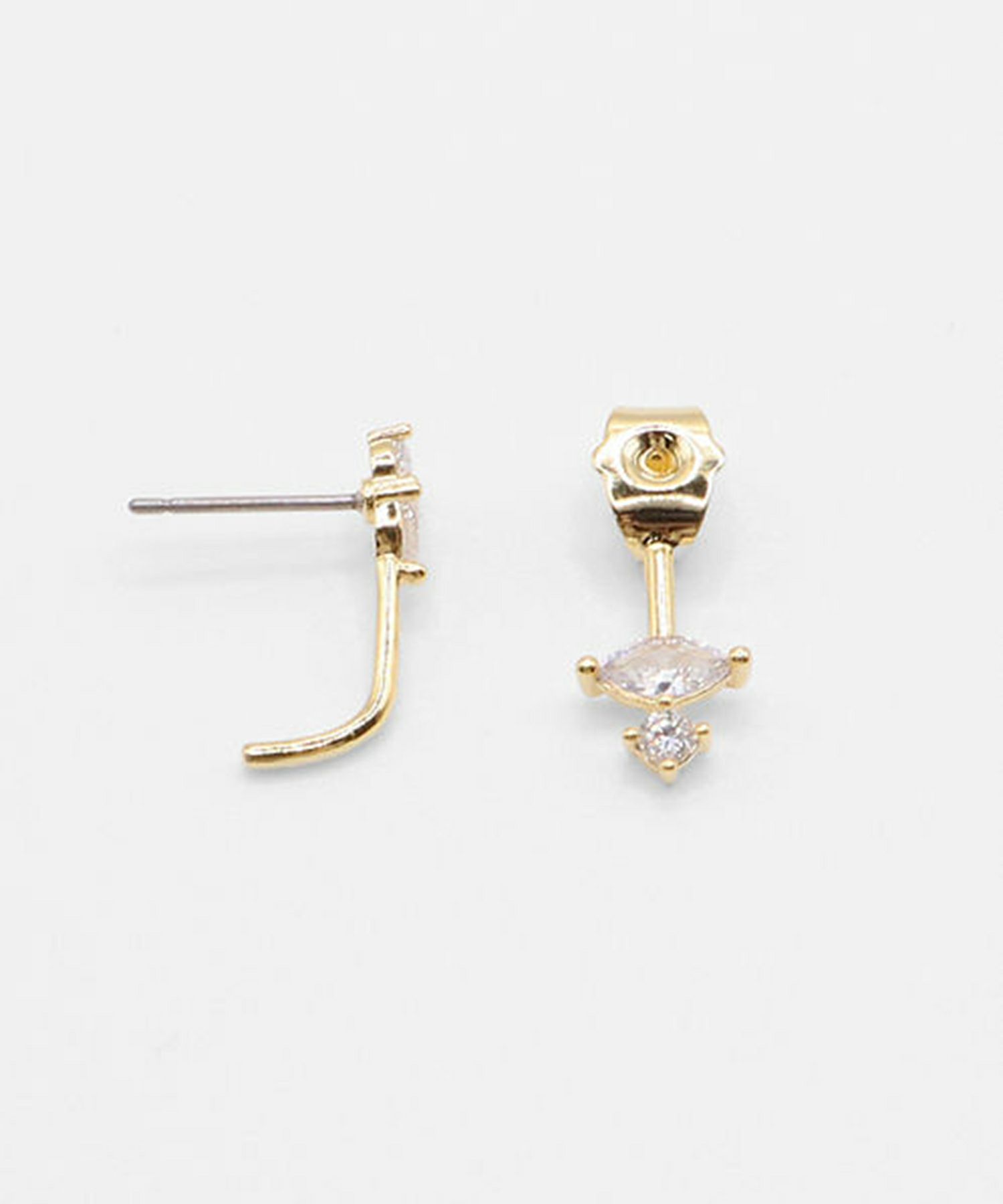 バックキャッチラインチタンポストピアス