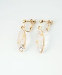 ドライフラワーバースストーンイヤリング