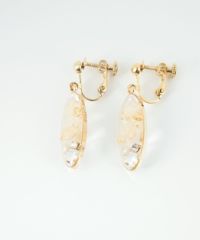 ドライフラワーバースストーンイヤリング