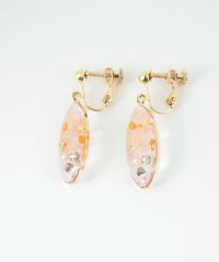 ドライフラワーバースストーンイヤリング