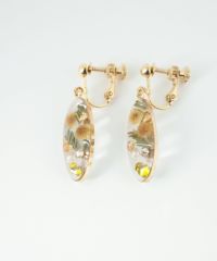 ドライフラワーバースストーンイヤリング