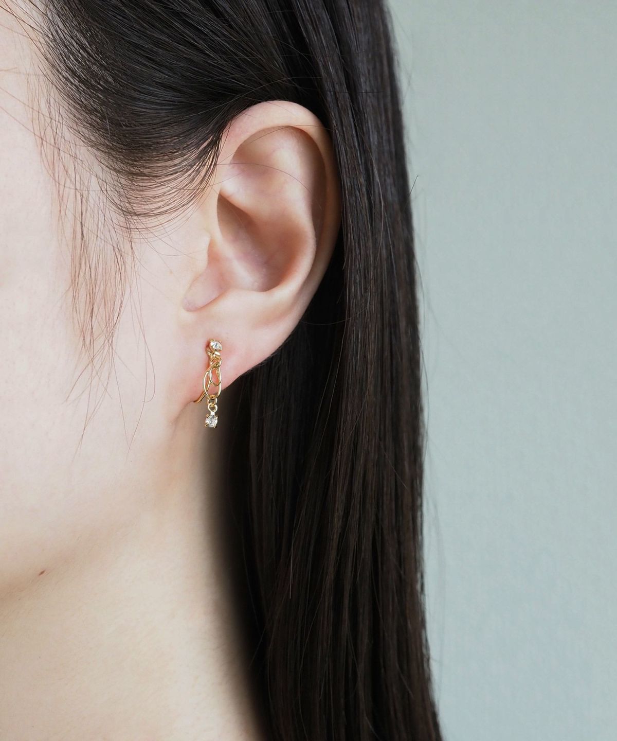 ダブルリングイヤリング