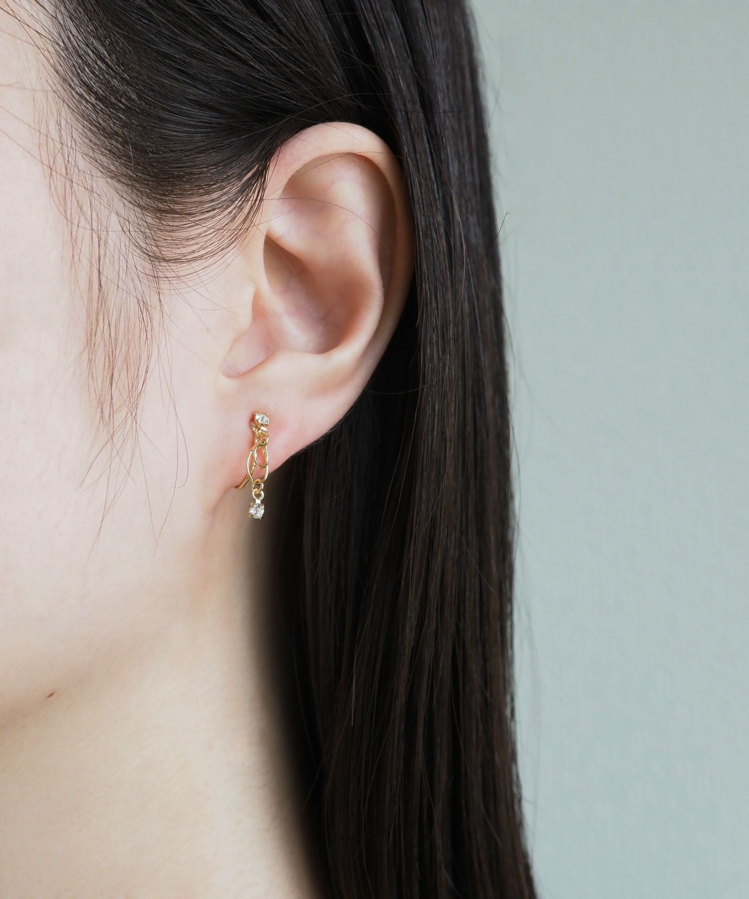 ダブルリングイヤリング