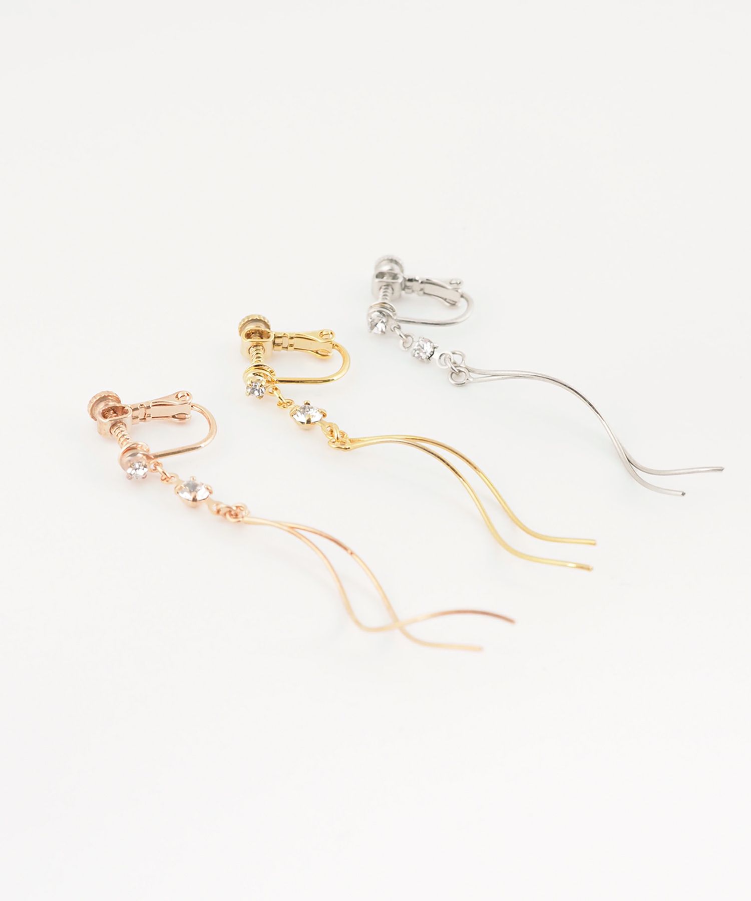 ダブルツイストラインイヤリング