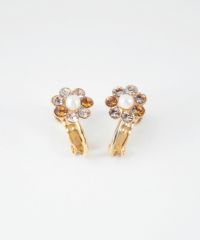 カラービジューフラワーイヤリング