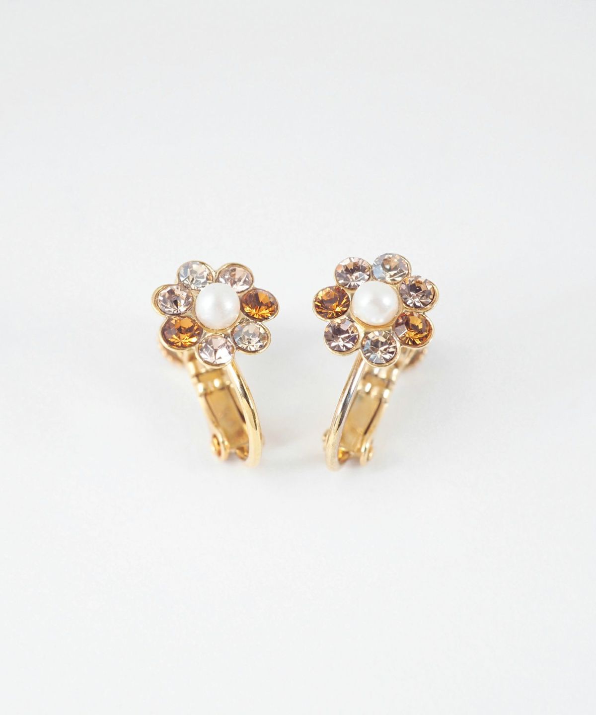 カラービジューフラワーイヤリング