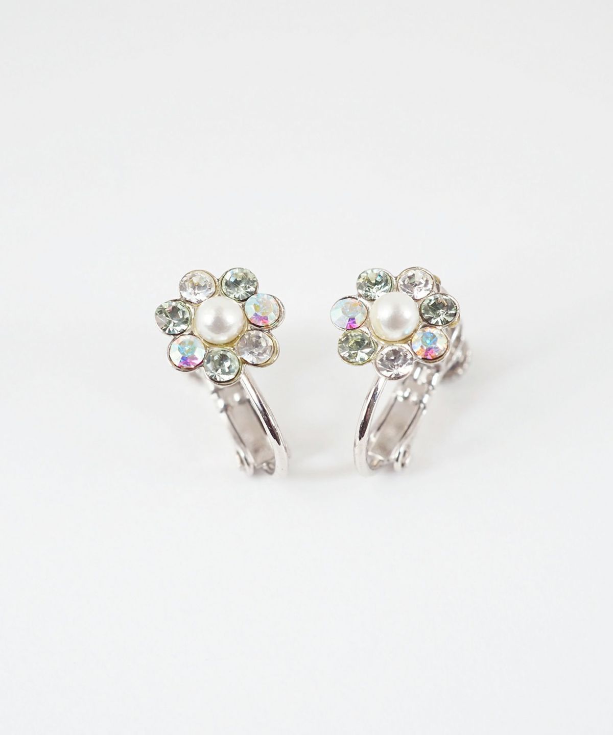 カラービジューフラワーイヤリング