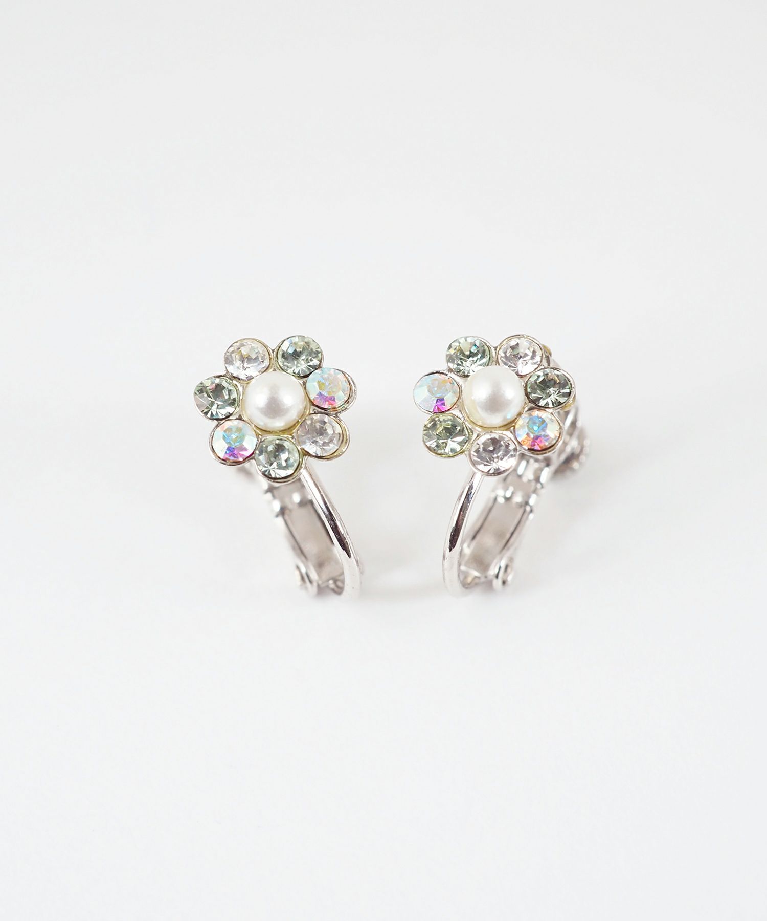 カラービジューフラワーイヤリング