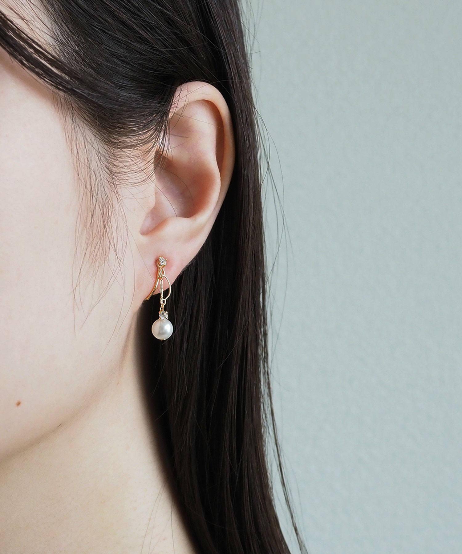 パールチェーンイヤリング