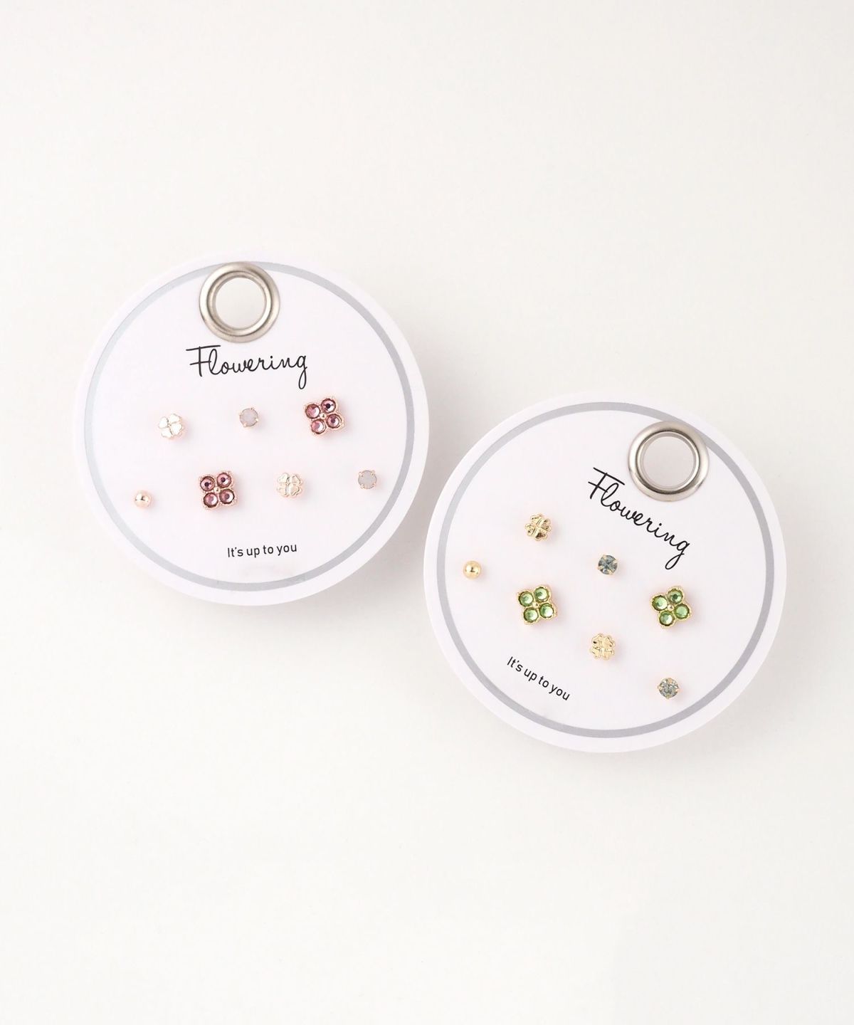 クローバーステンレスポストセットピアス