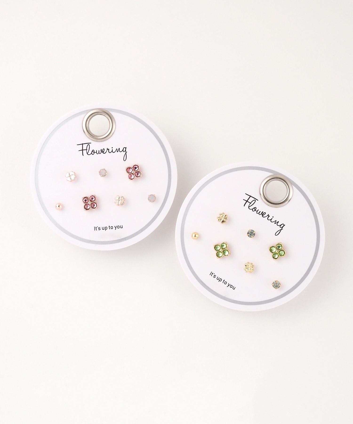 クローバーステンレスポストセットピアス