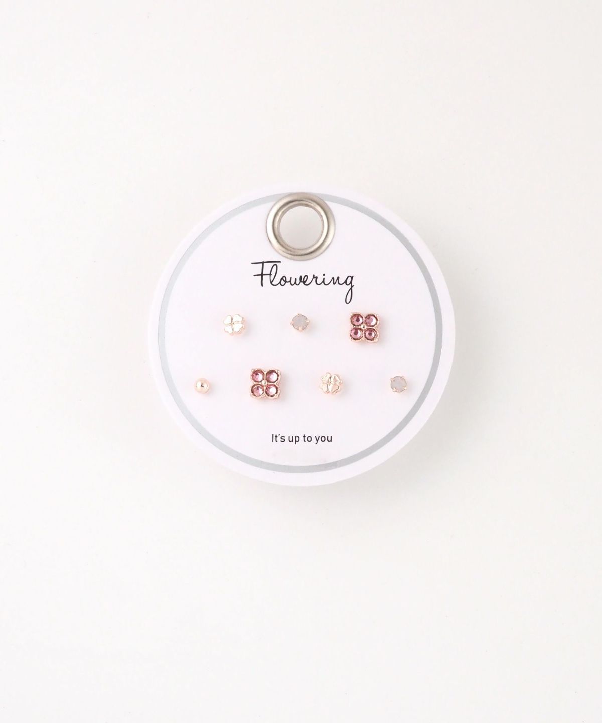 クローバーステンレスポストセットピアス