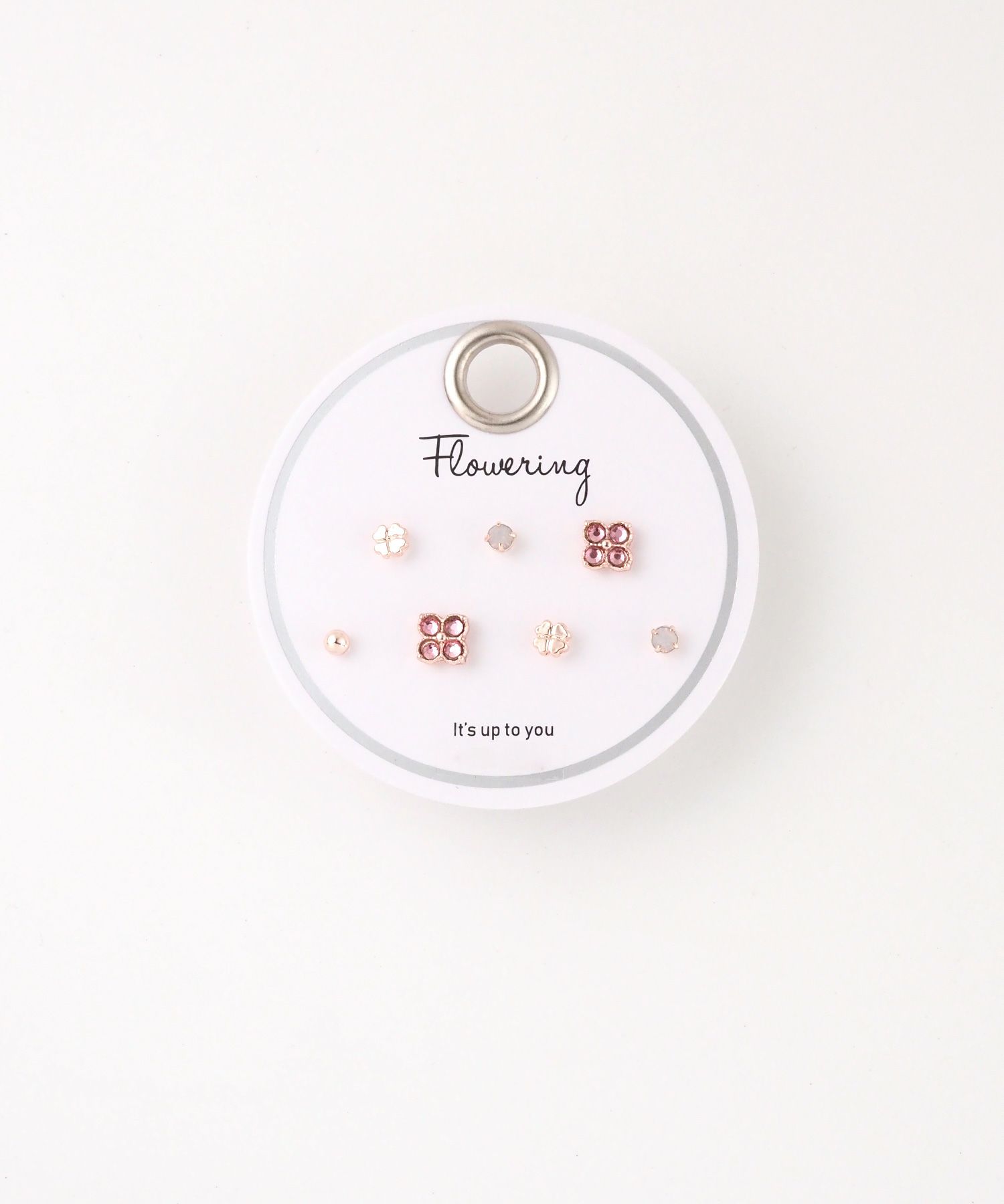 クローバーステンレスポストセットピアス