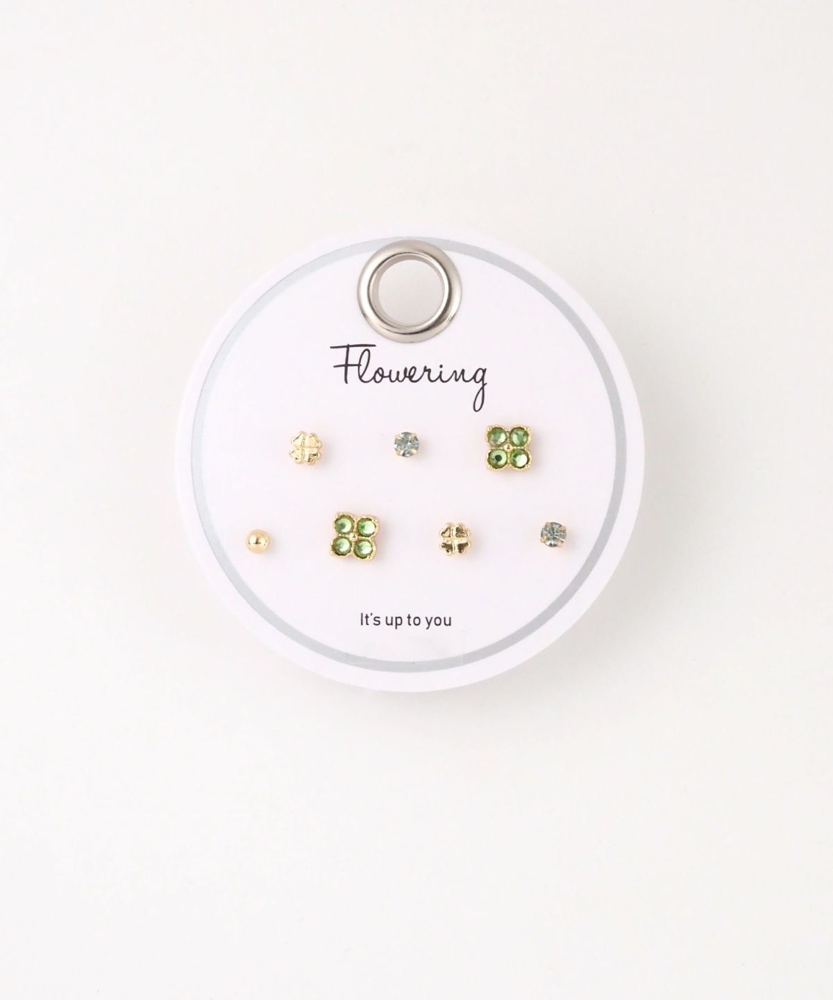 クローバーステンレスポストセットピアス