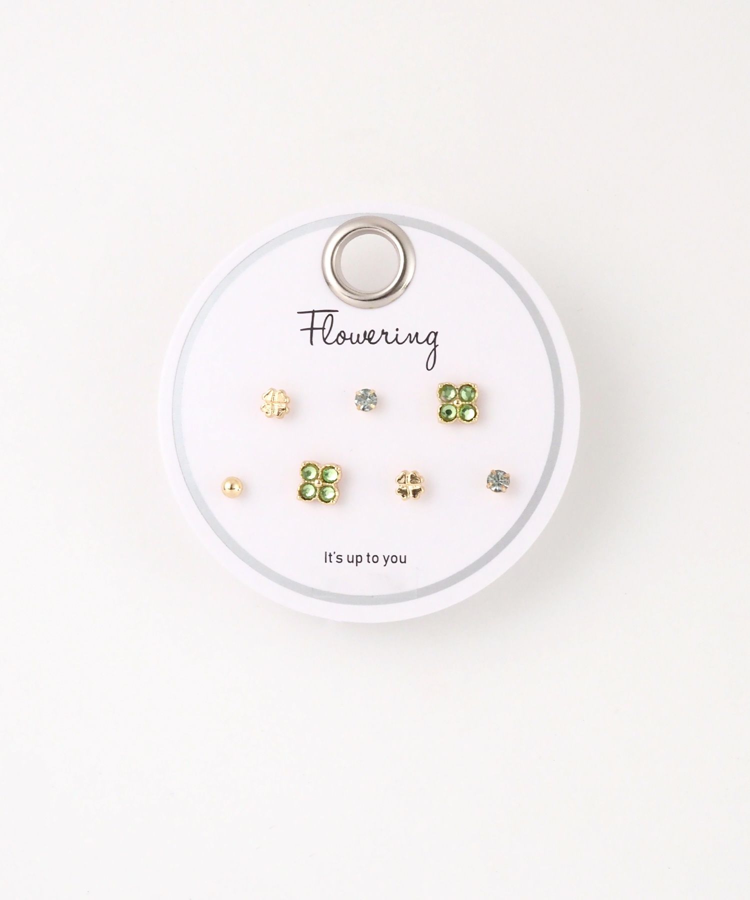 クローバーステンレスポストセットピアス