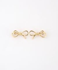 リボンノット抗菌樹脂ポストピアス