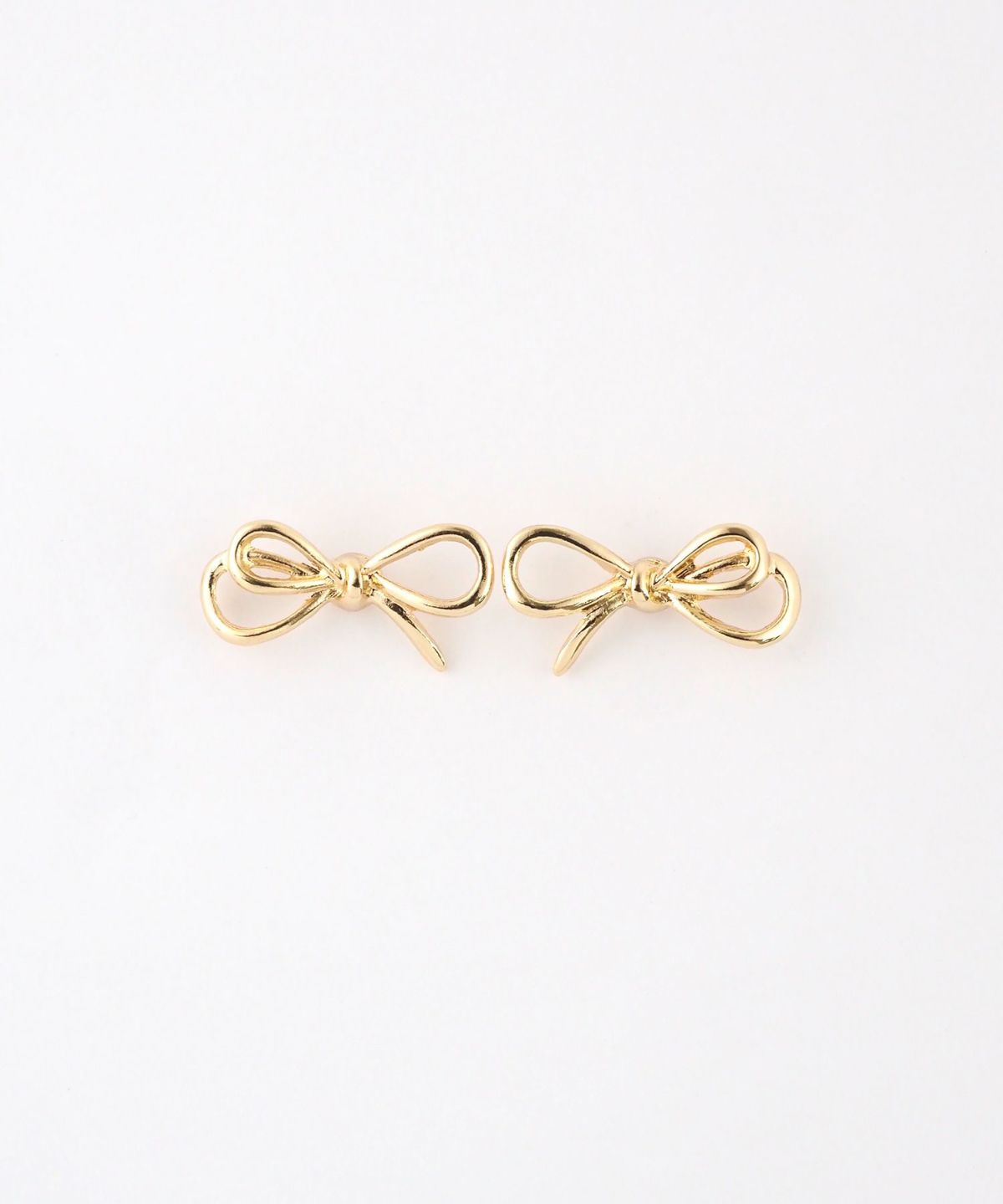 リボンノット抗菌樹脂ポストピアス