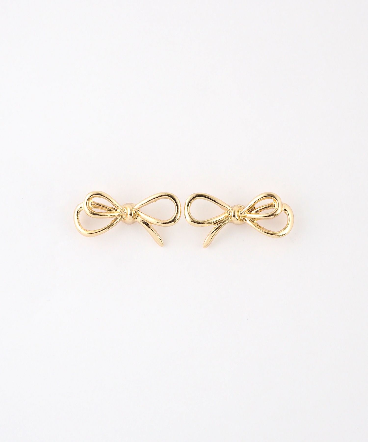 リボンノット抗菌樹脂ポストピアス