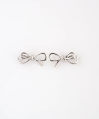 リボンノット抗菌樹脂ポストピアス