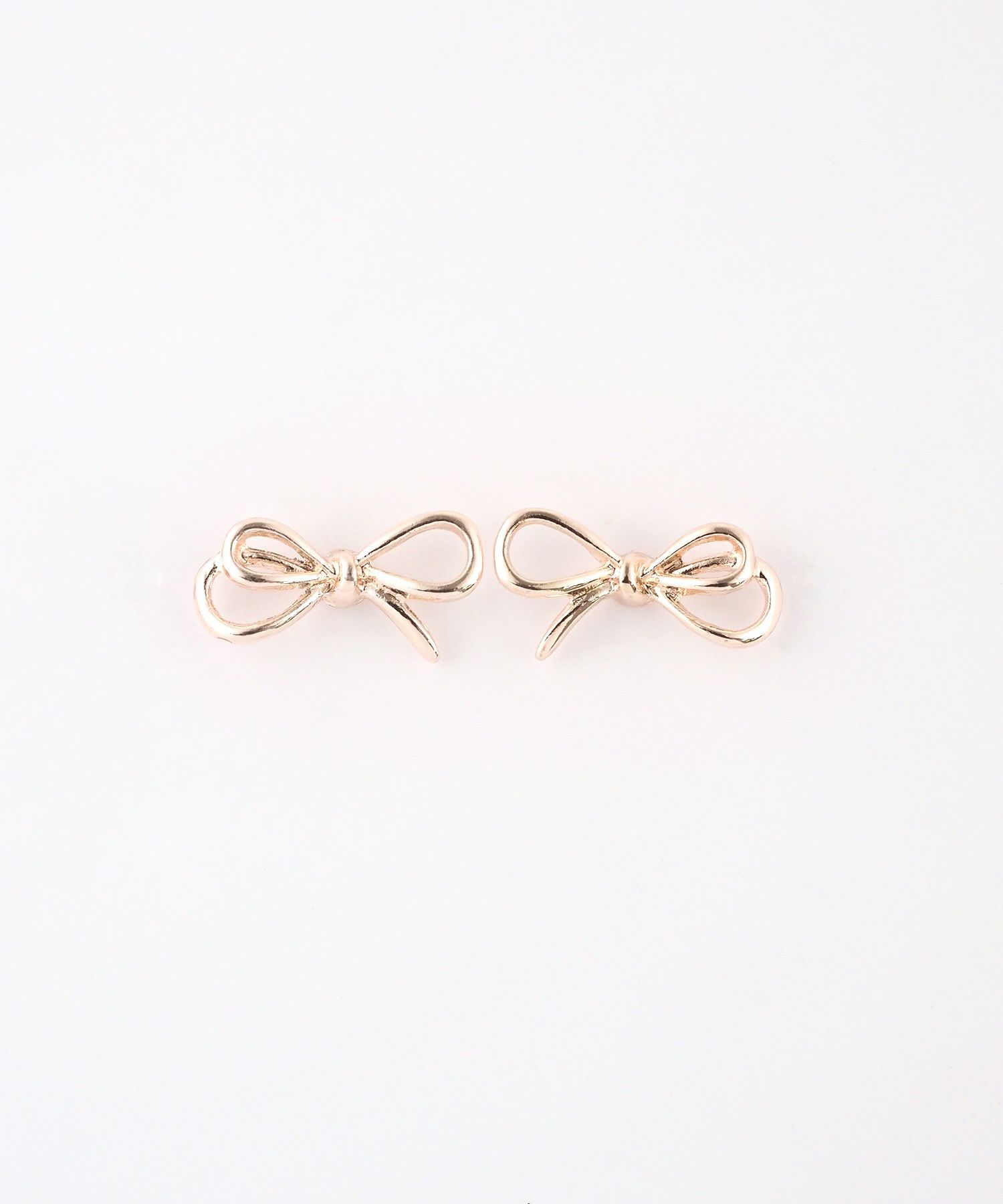 リボンノット抗菌樹脂ポストピアス