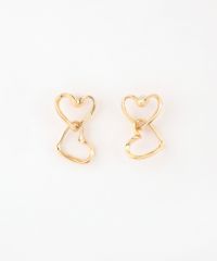 ダブルハート抗菌樹脂ポストピアス