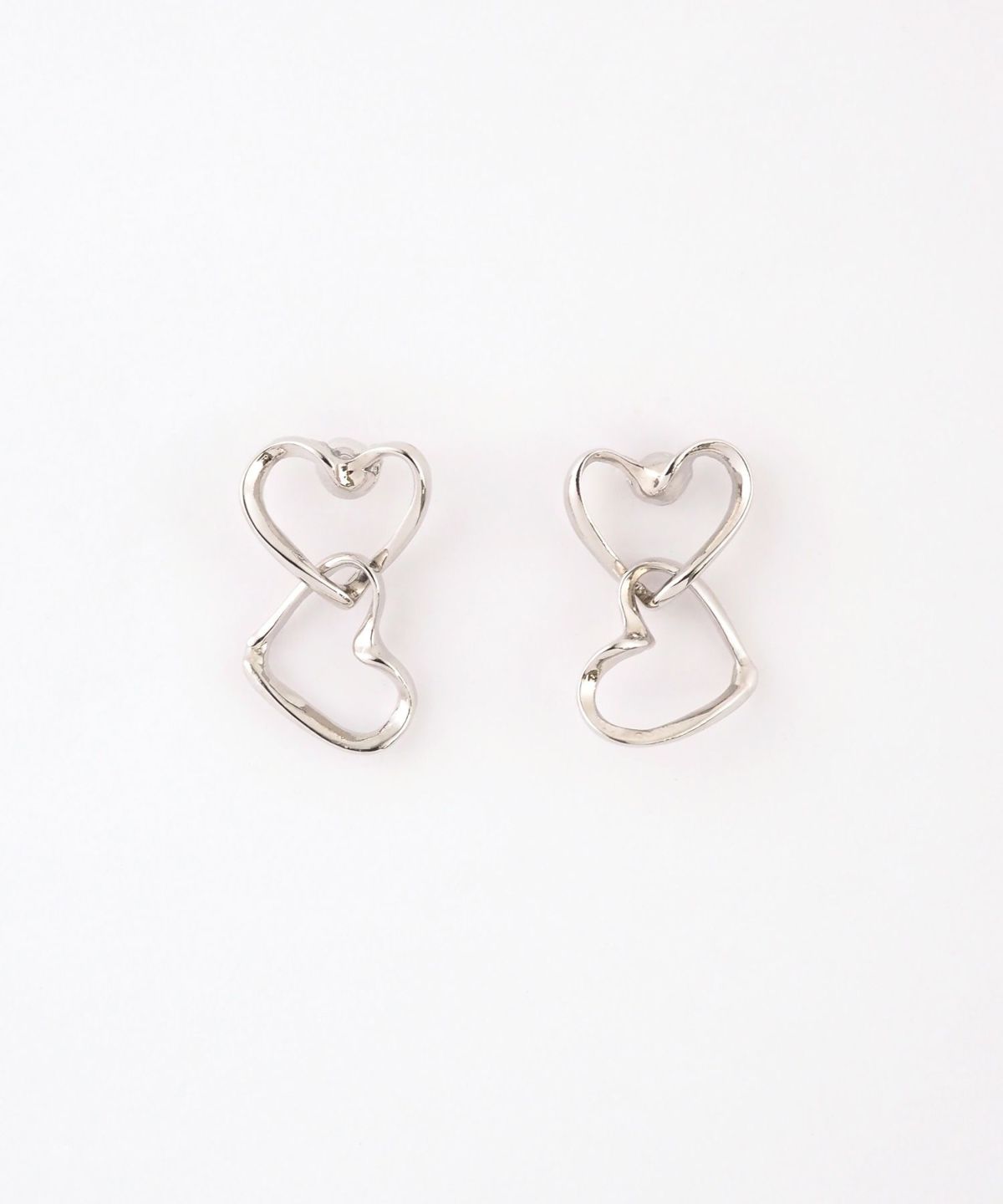 ダブルハート抗菌樹脂ポストピアス