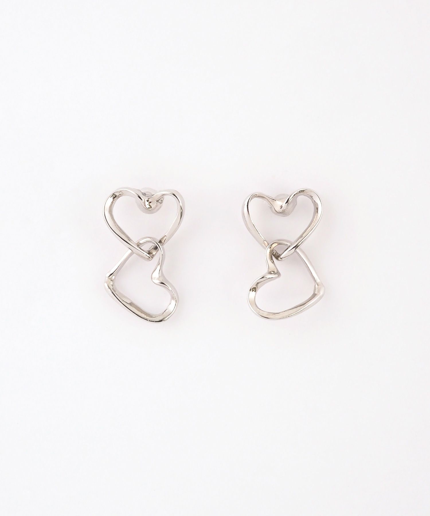 ダブルハート抗菌樹脂ポストピアス