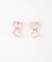 ダブルハート抗菌樹脂ポストピアス