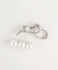 ニュアンスラインパールセットブローチ