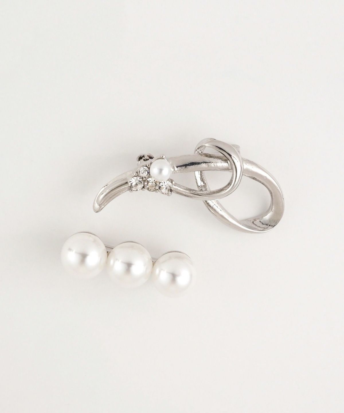 ニュアンスラインパールセットブローチ