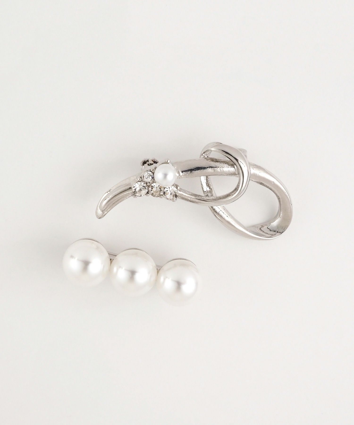 ニュアンスラインパールセットブローチ